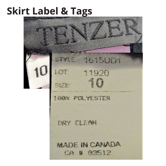 Tenzer Navy Blue Pinstriped Skirt Suit in Size 8/10 - Picture 7 of 9